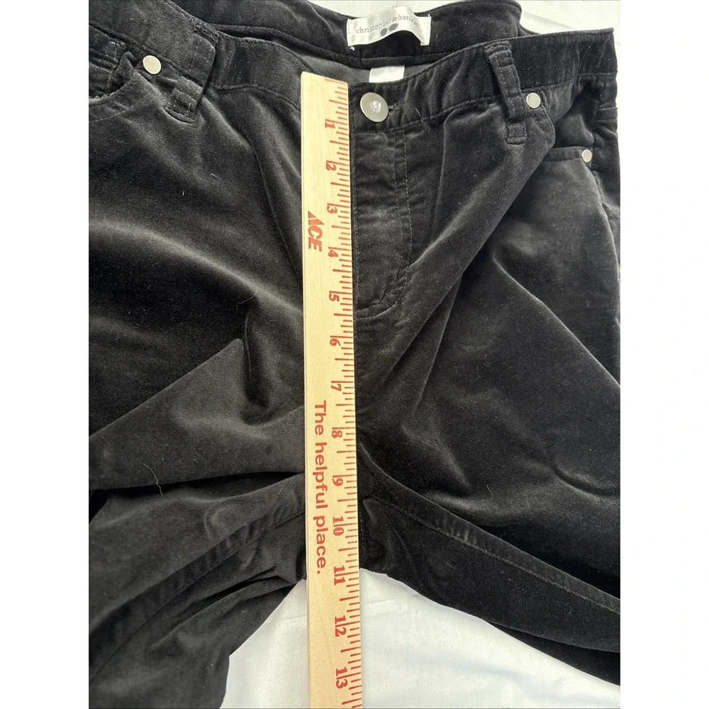 VTG Christopher & Banks Women’s Pants Size 10 Black Velvet Feel 5 Pockets 34x31